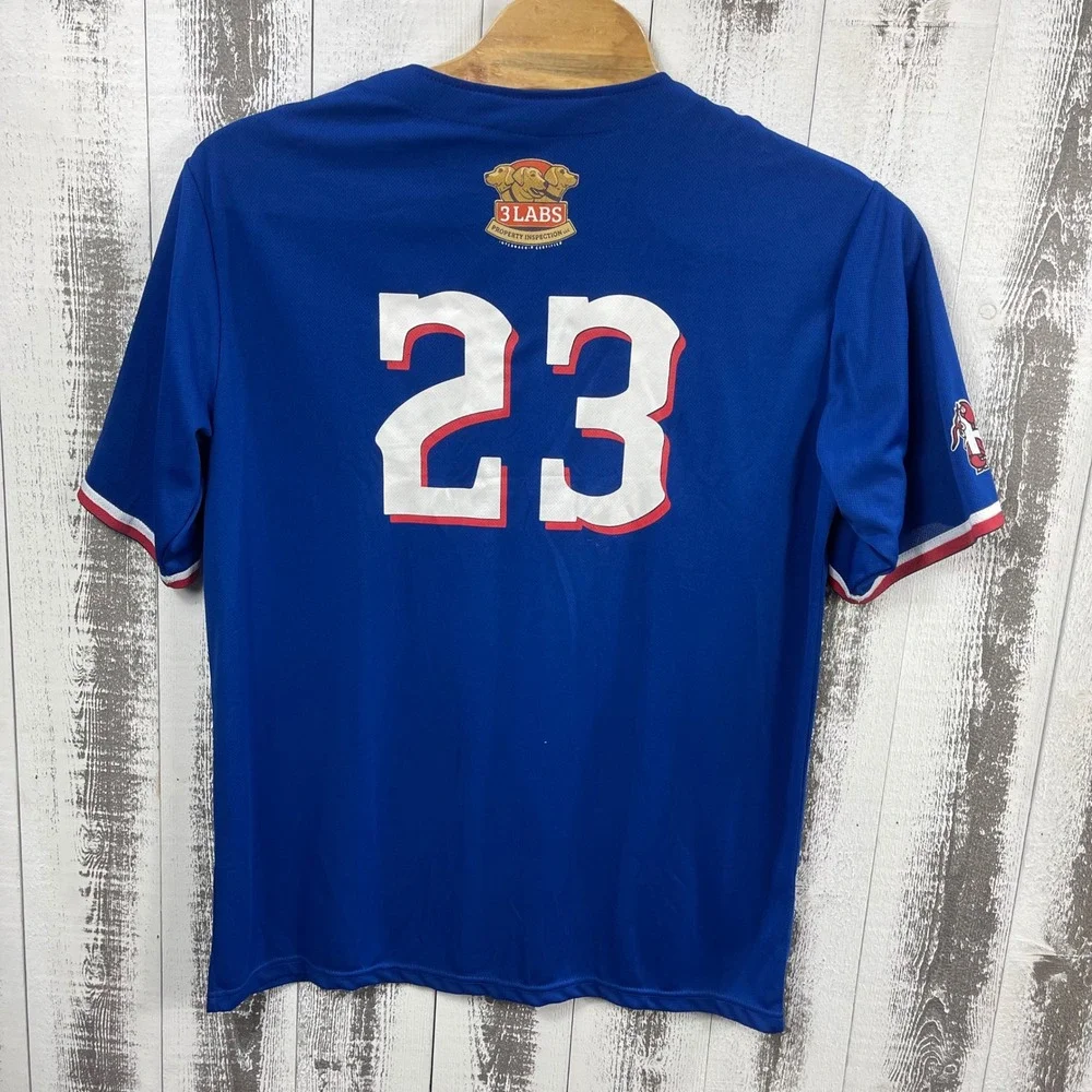 Hickory Crawdads Baseball Jersey Men's 3XL Promotional Adventures Red White Blue